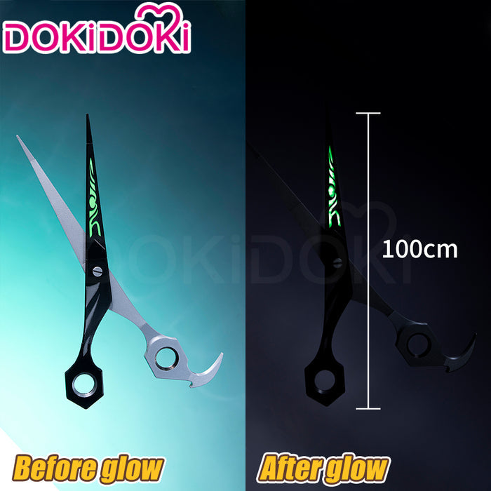 【Partially Ready For Ship】【Glowing】【28 / 100 CM】DokiDoki Anime GACHIAKUTA Cosplay Riyo Reaper Prop Scissors