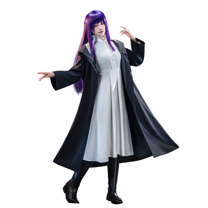 【Partially Ready For Ship】【Size S-2XL】DokiDoki-R Anime Cosplay Costume Black Coat White Dress Casual Wear