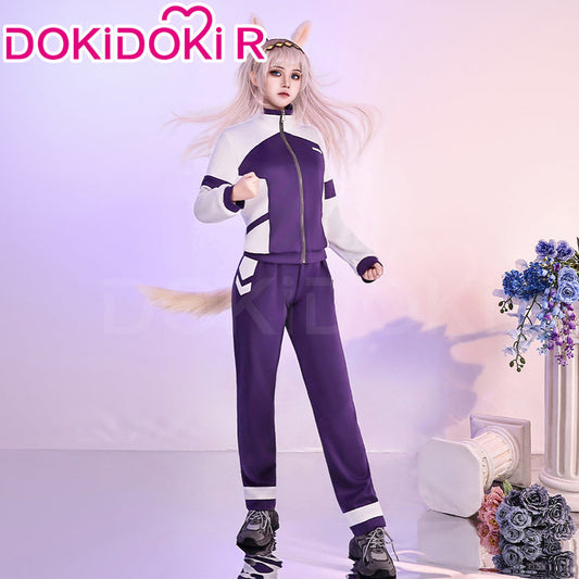 【Partially Ready For Ship】【Size S-2XL】DokiDoki-R Anime Game Cosplay Costume Cinderella Gray Outfit Purple Sports Suit