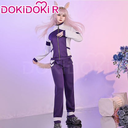 【Partially Ready For Ship】【Size S-2XL】DokiDoki-R Anime Game Cosplay Costume Cinderella Gray Outfit Purple Sports Suit
