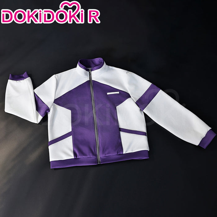 【Partially Ready For Ship】【Size S-2XL】DokiDoki-R Anime Game Cosplay Costume Cinderella Gray Outfit Purple Sports Suit