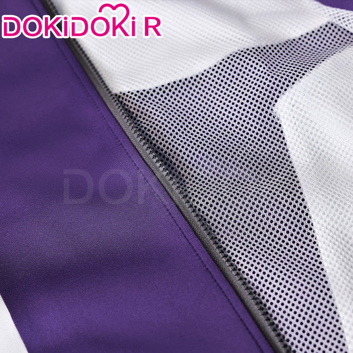 【Partially Ready For Ship】【Size S-2XL】DokiDoki-R Anime Game Cosplay Costume Cinderella Gray Outfit Purple Sports Suit