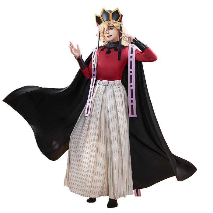 【Partially Ready For Ship】【Size XS-2XL】DokiDoki-R Anime Cosplay Costume Black Red Cape Long Sleeves Embroidery