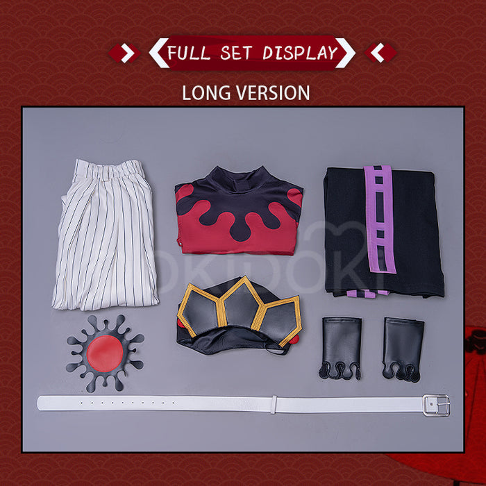 【Partially Ready For Ship】【Size XS-2XL】DokiDoki-R Anime Cosplay Costume Black Red Cape Long Sleeves Embroidery