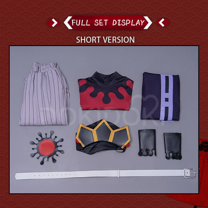 【Partially Ready For Ship】【Size XS-2XL】DokiDoki-R Anime Cosplay Costume Black Red Cape Long Sleeves Embroidery