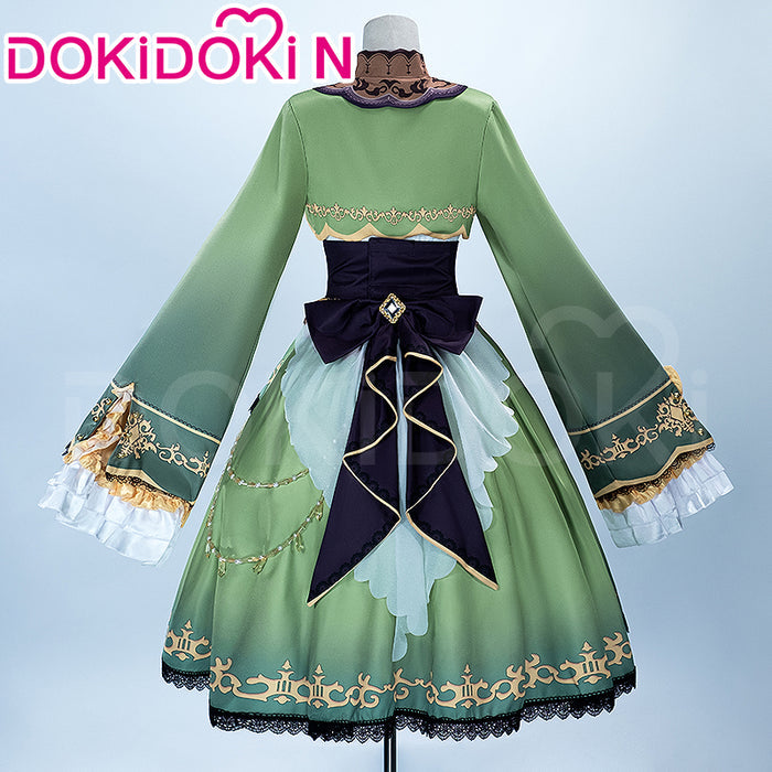 【Partially Ready For Ship】【Size XS-3XL】DokiDoki-N Game Cosplay Costume Green Dress Black Bow