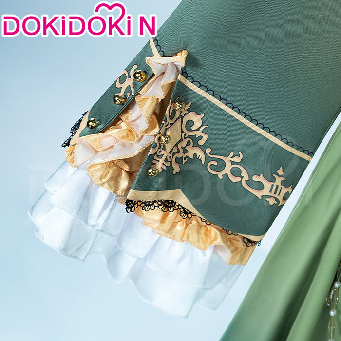 【Partially Ready For Ship】【Size XS-3XL】DokiDoki-N Game Cosplay Costume Green Dress Black Bow
