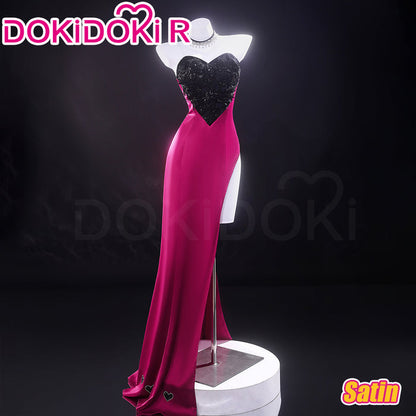 【Partially Ready For Ship】【Size XS-3XL】DokiDoki-R Anime Cosplay Costume Purplish-Red Black Heart Dress Satin / Sequins Strapless Formal Dress Gown