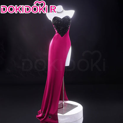 【Partially Ready For Ship】【Size XS-3XL】DokiDoki-R Anime Cosplay Costume Purplish-Red Black Heart Dress Satin / Sequins Strapless Formal Dress Gown