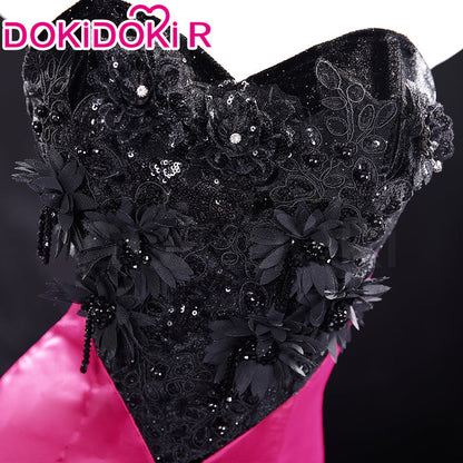 【Partially Ready For Ship】【Size XS-3XL】DokiDoki-R Anime Cosplay Costume Purplish-Red Black Heart Dress Satin / Sequins Strapless Formal Dress Gown