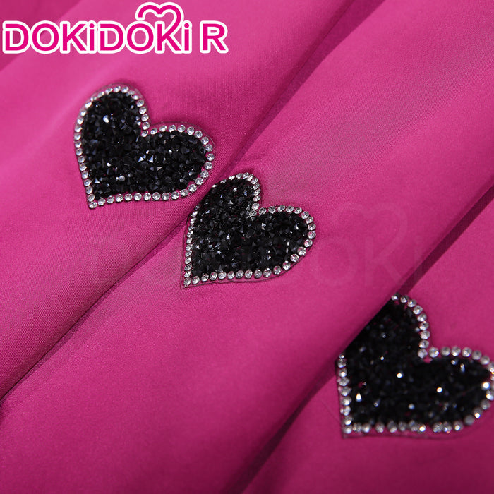 【Partially Ready For Ship】【Size XS-3XL】DokiDoki-R Anime Cosplay Costume Purplish-Red Black Heart Dress Satin / Sequins Strapless Formal Dress Gown