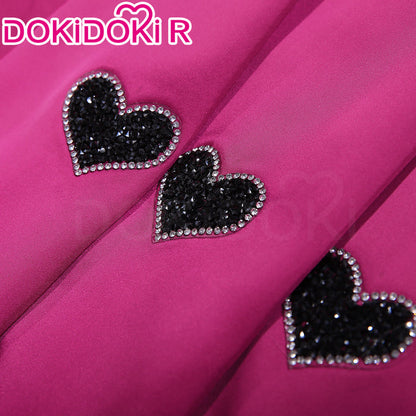 【Partially Ready For Ship】【Size XS-3XL】DokiDoki-R Anime Cosplay Costume Purplish-Red Black Heart Dress Satin / Sequins Strapless Formal Dress Gown