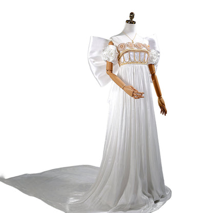 【Partially Ready For Ship】【Size XS-3XL】DokiDoki-R Anime Cosplay Costume White Princess Dress
