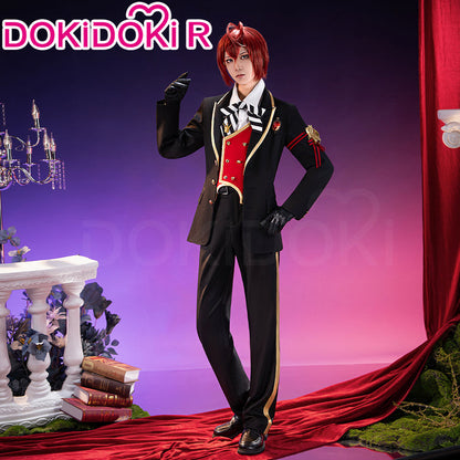 【Partially Ready For Ship】【SizeXS-XL】DokiDoki-R Game Cosplay Costume Red School Uniform Suit