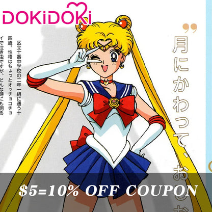 【POLL】$5 Deposit = 10% off Coupon DokiDoki Anime Cosplay Costume Blue Dress Red Bow Uniform