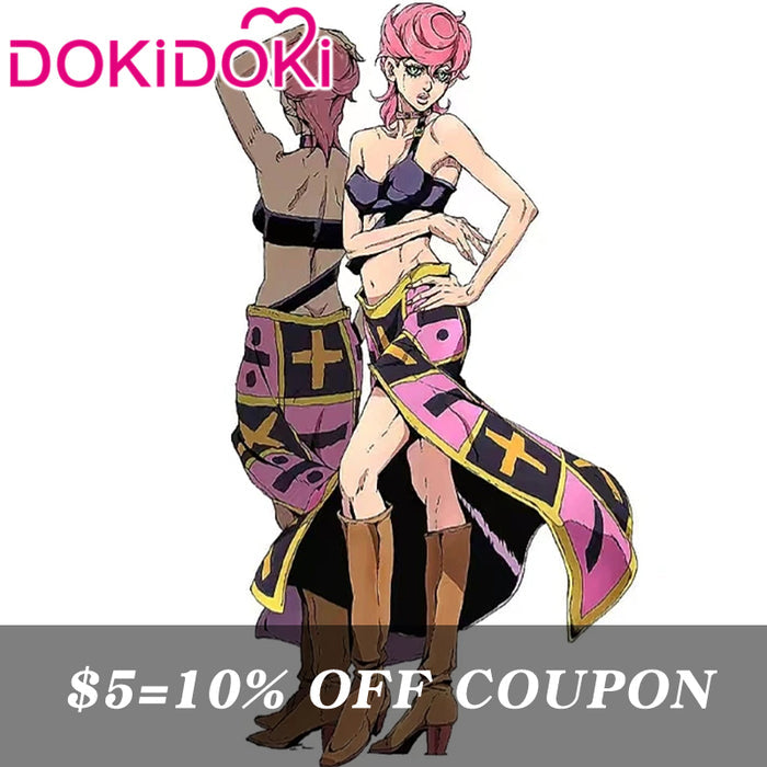 【POLL】$5 Deposit =10% OFF Coupon DokiDoki Anime Cosplay Strap Side Slit Skirt Costume Female