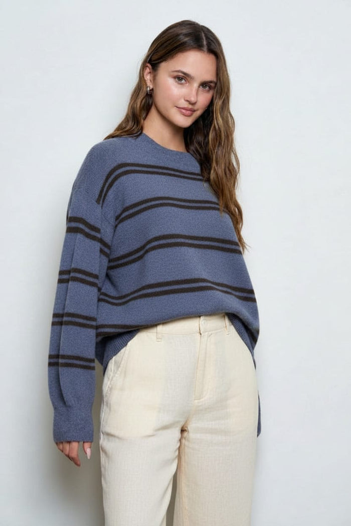 Prescott Striped Sweater Prescott Striped Sweater | Women's Fall Knit Pullover Tops