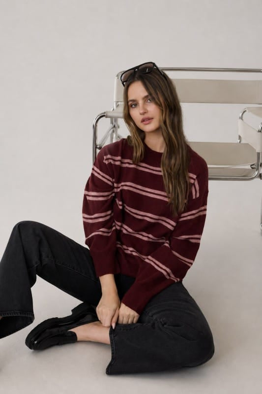 Prescott Striped Sweater Prescott Striped Sweater | Women's Fall Knit Pullover Tops