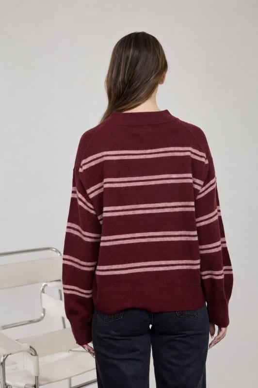Prescott Striped Sweater Prescott Striped Sweater | Women's Fall Knit Pullover Tops