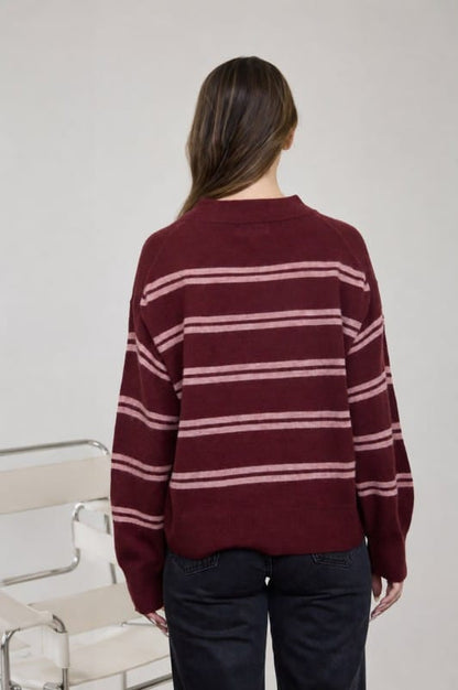 Prescott Striped Sweater Prescott Striped Sweater | Women's Fall Knit Pullover Tops