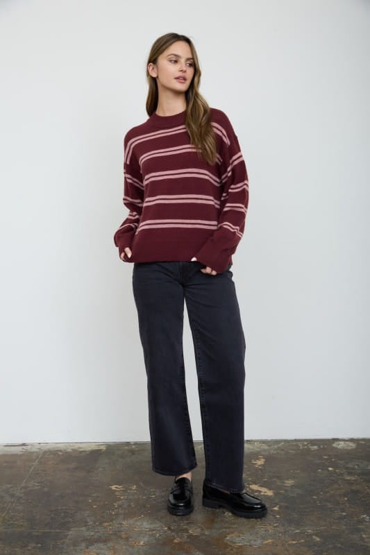 Prescott Striped Sweater Prescott Striped Sweater | Women's Fall Knit Pullover Tops