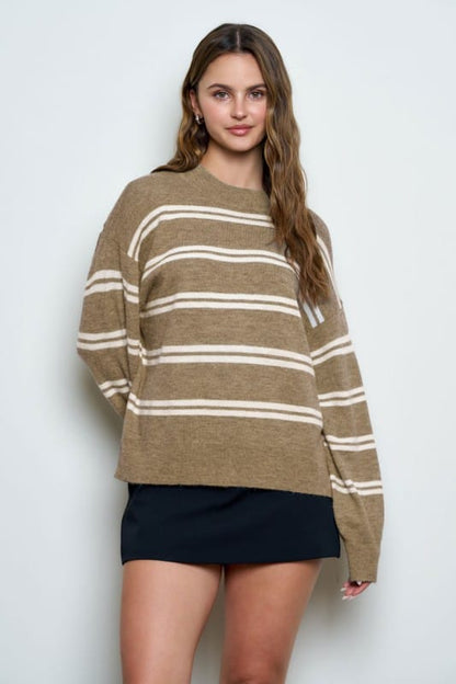 Prescott Striped Sweater Prescott Striped Sweater | Women's Fall Knit Pullover Tops