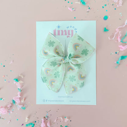 Rainbows and Shamrocks Bow/Medium