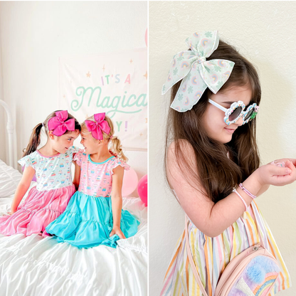 Rainbows and Shamrocks Bow/Medium