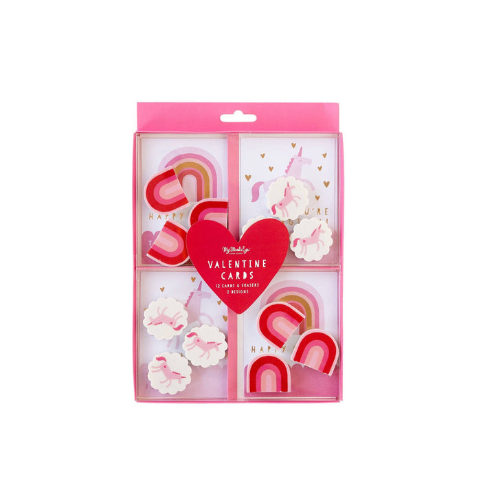 Rainbows and Unicorns Valentine's Cards