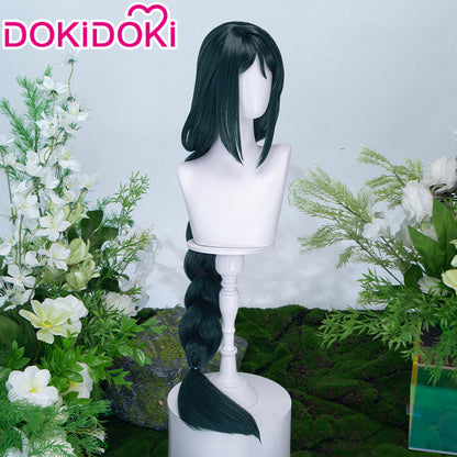 【Ready For Ship】【100CM】【Pre Crimped】DokiDoki Anime Agents of the Four Seasons: Dance of Spring Cosplay Ayame Hazakura Wig Long Dark Green Hair