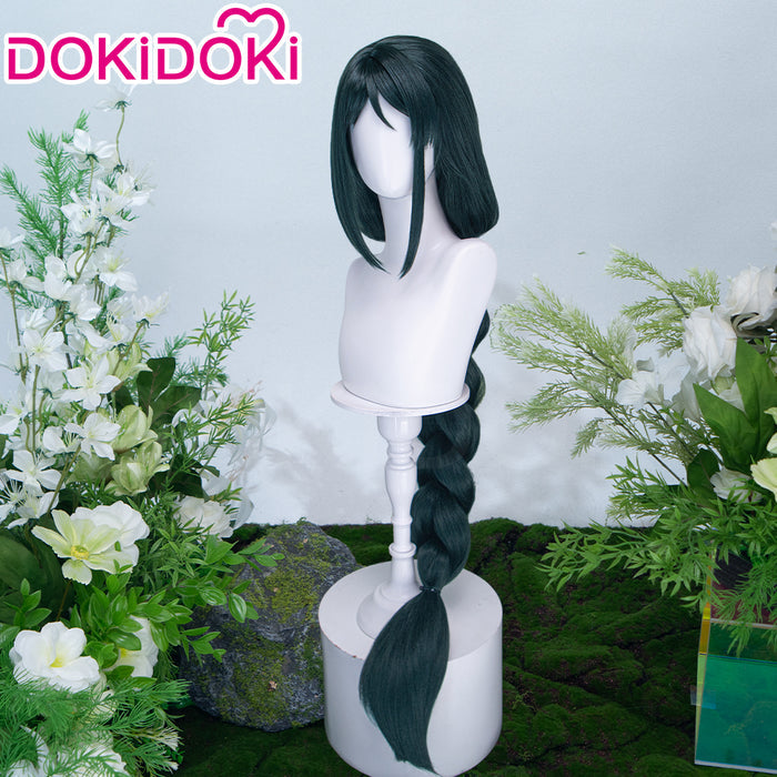 【Ready For Ship】【100CM】【Pre Crimped】DokiDoki Anime Agents of the Four Seasons: Dance of Spring Cosplay Ayame Hazakura Wig Long Dark Green Hair