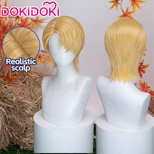 【Ready For Ship】DokiDoki Anime Agents of the Four Seasons: Dance of Spring Cosplay Rindou Azami Wig Short Yellow Hair