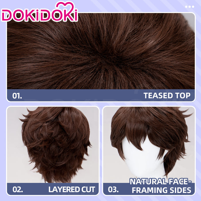 【Ready For Ship】DokiDoki Anime Cat's Eye Cosplay Ai Kisugi Wig Short Brown Hair