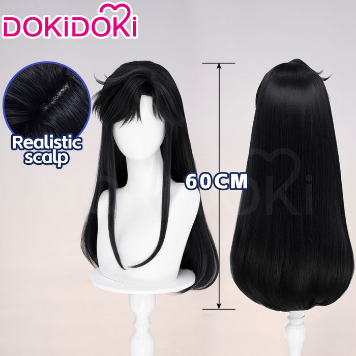 【Ready For Ship】DokiDoki Anime Cat's Eye Cosplay Hitomi Kisugi Wig Long Black Hair