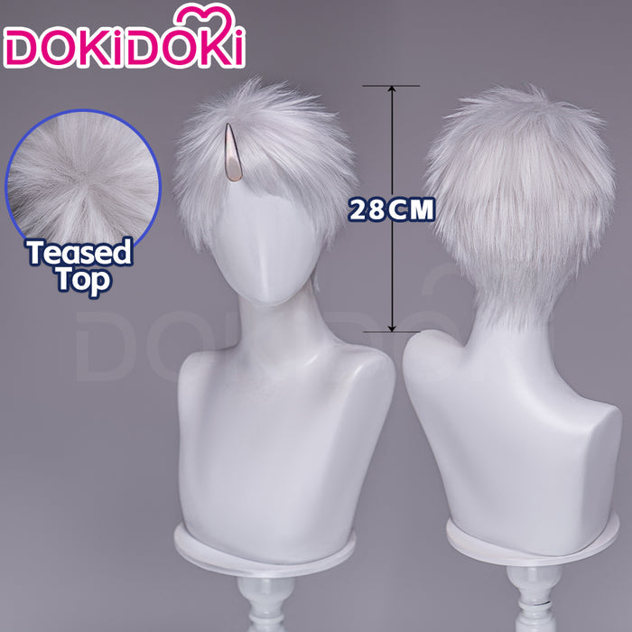 【Ready For Ship】DokiDoki Anime Cosmic Princess Kaguya! Cosplay Komazawa Rai Wig Short Silver Hair