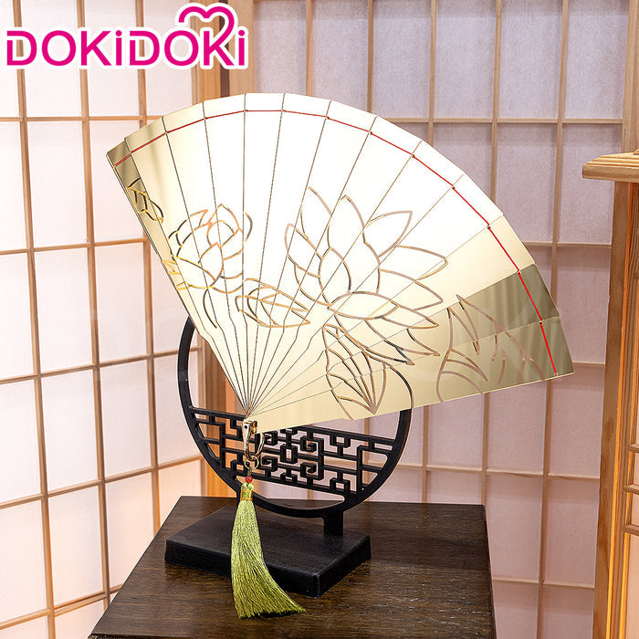 【Ready For Ship】DokiDoki Anime Cosplay Accessory Gold Mirror Fan Prop