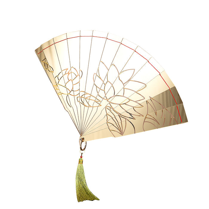 【Ready For Ship】DokiDoki Anime Cosplay Accessory Gold Mirror Fan Prop