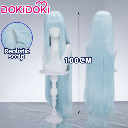 【Ready For Ship】DokiDoki Anime Cosplay Magical Transformation Wig Long Straight Pale Blue Hair