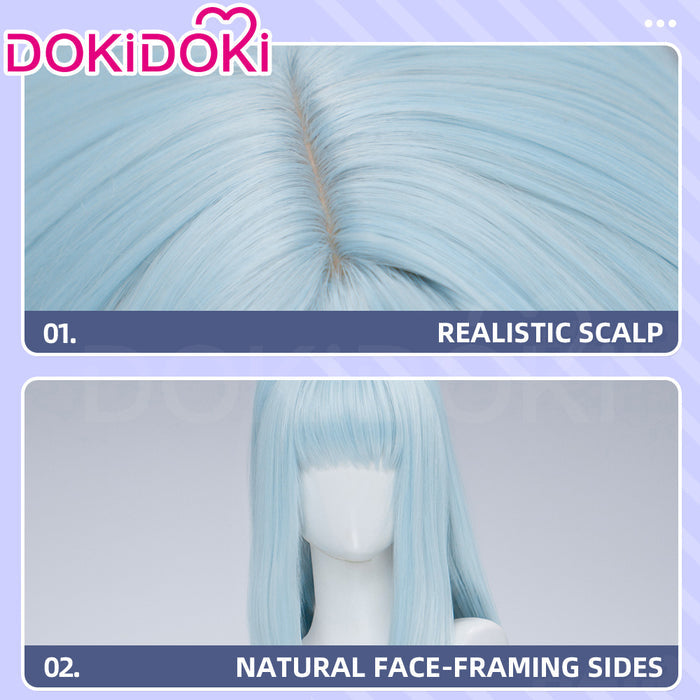 【Ready For Ship】DokiDoki Anime Cosplay Magical Transformation Wig Long Straight Pale Blue Hair
