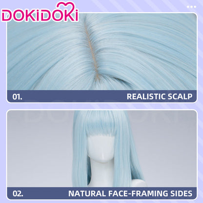 【Ready For Ship】DokiDoki Anime Cosplay Magical Transformation Wig Long Straight Pale Blue Hair