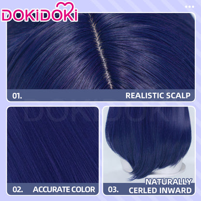 【Ready For Ship】DokiDoki Anime Cosplay Wig Long Straight Blue Hair