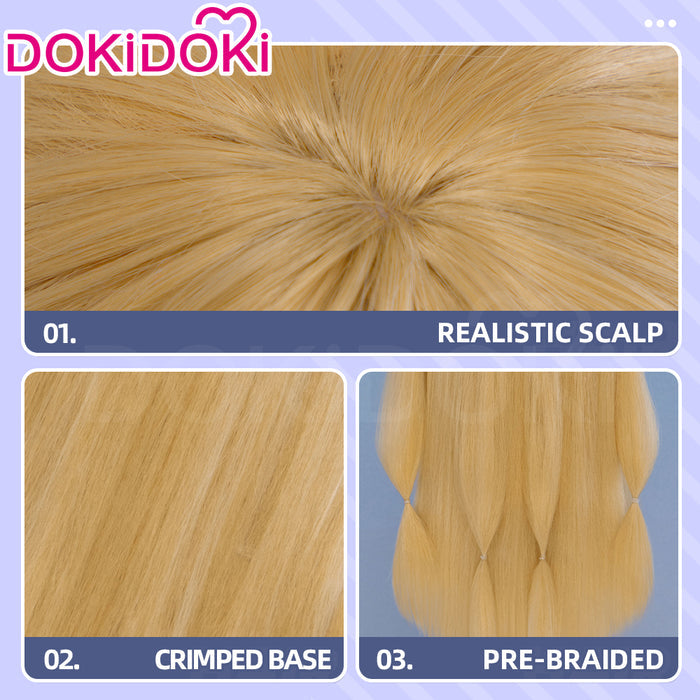 【Ready For Ship】DokiDoki Anime Cosplay Wig Long Straight Gold Hair