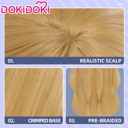 【Ready For Ship】DokiDoki Anime Cosplay Wig Long Straight Gold Hair