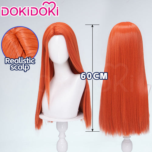 【Ready For Ship】DokiDoki Anime Cosplay Wig Long Straight Orange Hair