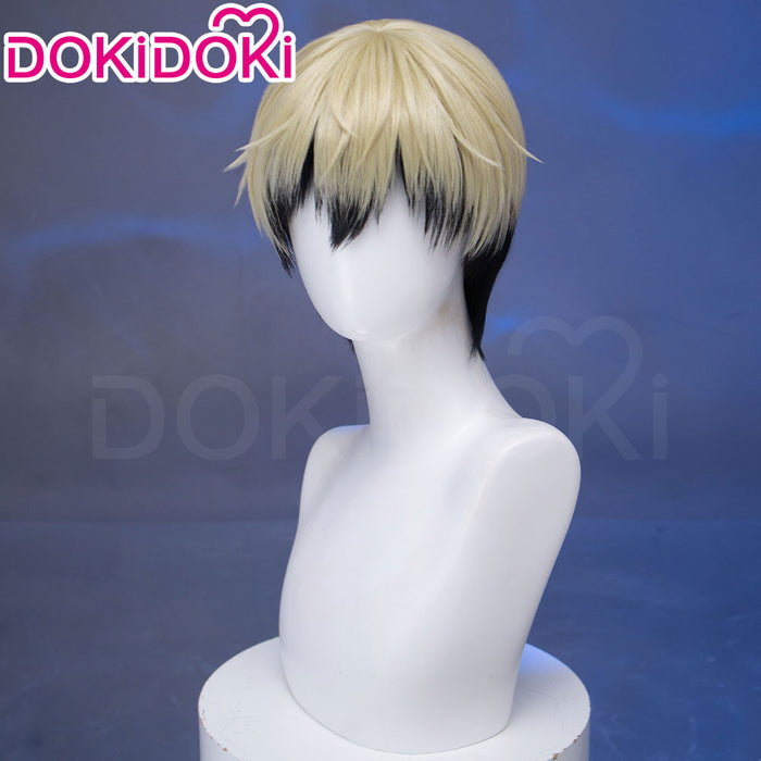 【Ready For Ship】DokiDoki Anime Cosplay Wig Short Blonde Green Black Layered Hair