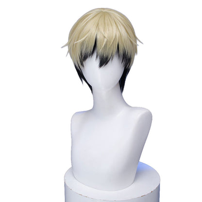【Ready For Ship】DokiDoki Anime Cosplay Wig Short Blonde Green Black Layered Hair