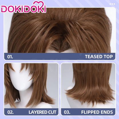 【Ready For Ship】DokiDoki Anime Cosplay Wig Short Brown Hair