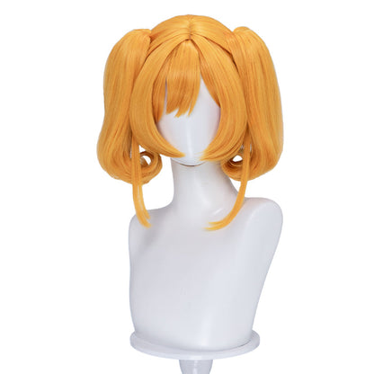 【Ready For Ship】DokiDoki Anime Cosplay Wig Short Curly Orange Hair Pigtails