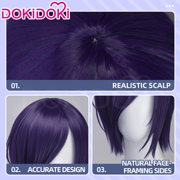 【Ready For Ship】DokiDoki Anime Cosplay Wig Short Straight Purple Hair