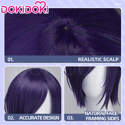 【Ready For Ship】DokiDoki Anime Cosplay Wig Short Straight Purple Hair